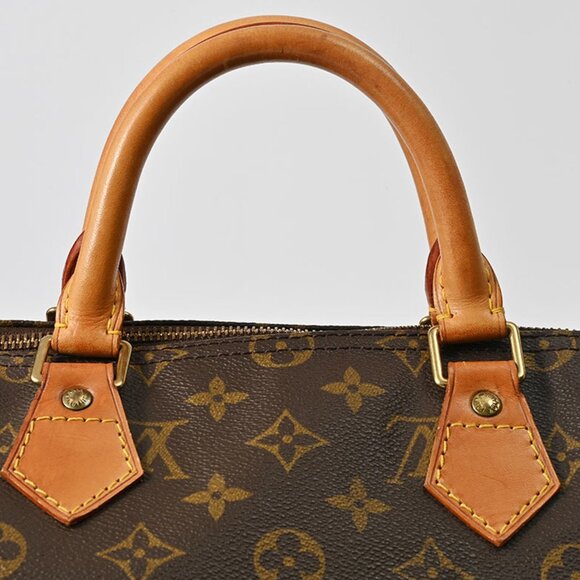 LOUIS VUITTON Brown Monogram Speedy 35 Boston Bag - Picture 4 of 9